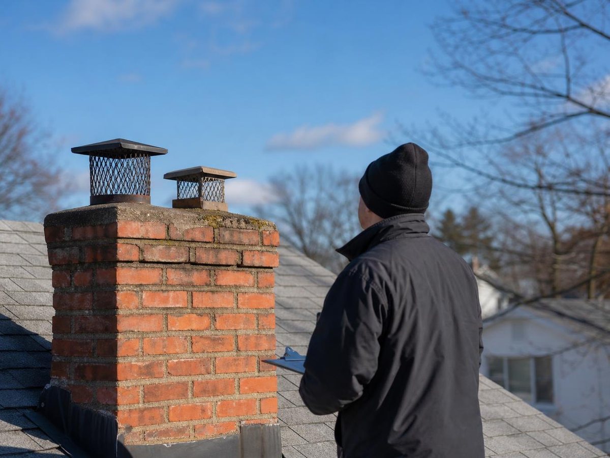 Bronze Chimney Service work in Avon